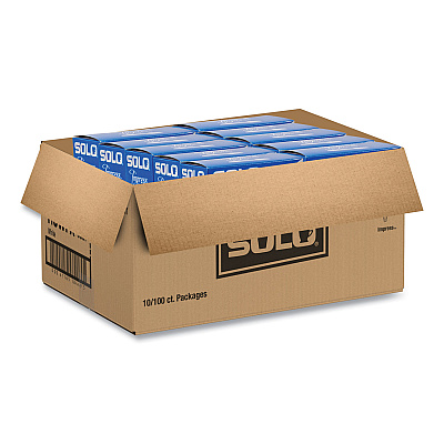 Solo Impress Heavyweight Full-Length Polystyrene Cutlery, Fork, White, 100/Box, 10 Boxes/Carton (SCCHSWFX0007)