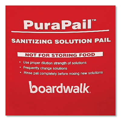 Boardwalk PuraPail, 6 qt, Polypropylene, Red/White (BWK6QTREDBKT)
