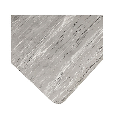 Crown Cushion-Step Marbleized Rubber Mat, 24 x 36, Gray (CWNCU2436GY)