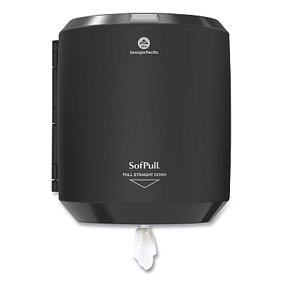 Georgia Pacific Professional SofPull CenterPull Hand Towel Dispenser, 9.63 x 8.88 x 10.94, Black (GPC58204B)