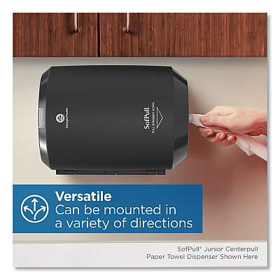 Georgia Pacific Professional SofPull CenterPull Hand Towel Dispenser, 9.63 x 8.88 x 10.94, Black (GPC58204B)