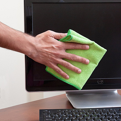 Silversure Anti-microbial Cleaning Cloth 12x12 Green, Pack Of 12 (PNP-M915SLV-LG)