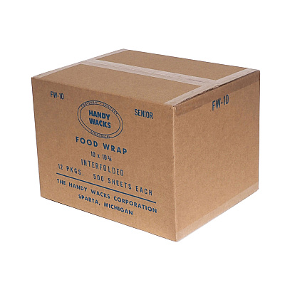 Handy Wacks Interfolded Food Wrap Deli Sheets, 10.75 x 10, 500 Box, 12 Boxes/Carton (HWAFW10)
