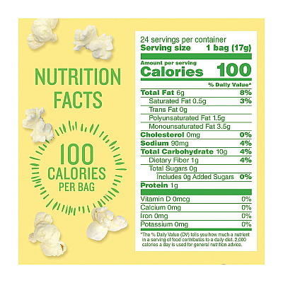 ANGIES BOOMCHICKAPOP BOOMCHICKAPOP Popcorn, 0.6 oz Bag, 24 Bags/Carton (OFXSN01027)