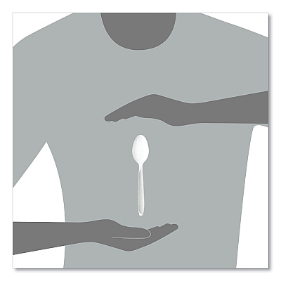 Solo Impress Heavyweight Full-Length Polystyrene Cutlery, Teaspoon, White, 100/Box (SCCHSWTX0007BX)