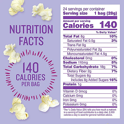 ANGIES BOOMCHICKAPOP Popcorn, Sweet and Salty, 1 oz Bag, 24/Carton (OFXSN01213)