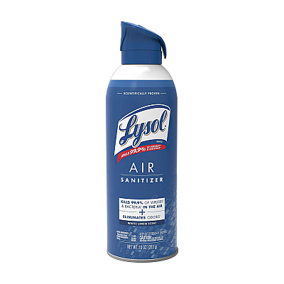 LYSOL Air Sanitizer Spray, White Linen, 10 oz Aerosol Spray, 6/Carton (RAC99351CT)