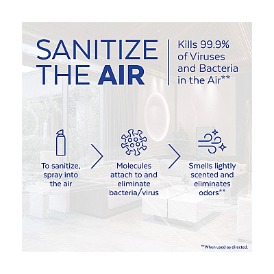 LYSOL Air Sanitizer Spray, White Linen, 10 oz Aerosol Spray, 6/Carton (RAC99351CT)