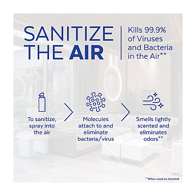 LYSOL Air Sanitizer Spray, Simple Fresh, 10 oz Aerosol Spray, 6/Carton (RAC99350CT)
