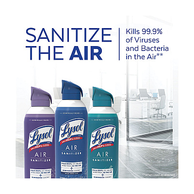 LYSOL Air Sanitizer Spray, Simple Fresh, 10 oz Aerosol Spray, 6/Carton (RAC99350CT)