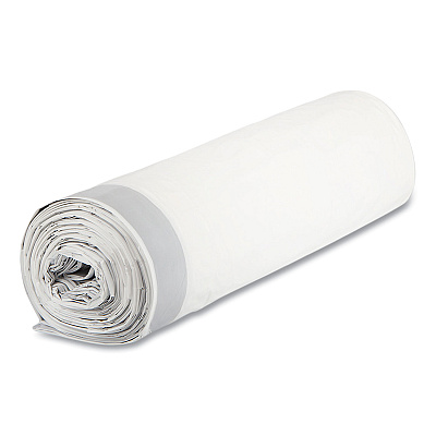Inteplast Group Draw-Tuff Institutional Draw-Tape Can Liners, Drawstring, 55 gal, 1.9 mil, 42.5" x 35.5", Natural, 10 Bags/Roll, 5 Rolls/CT (IBSDT55DRUM)