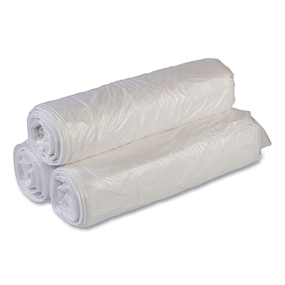 Inteplast Group Draw-Tuff Institutional Draw-Tape Can Liners, Drawstring, 23 gal, 1 mil, 38" x 28.5", Natural, 25 Bags/Roll, 6 Rolls/Carton (IBSDTS2838N)