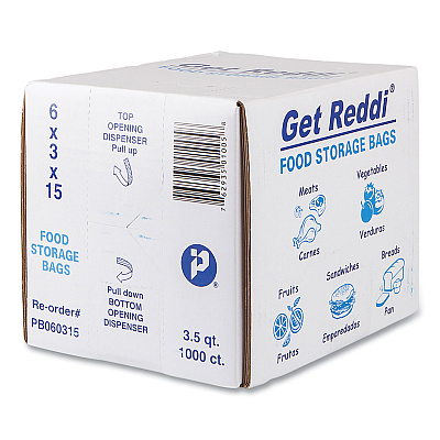 Inteplast Group Food Bags, 112 oz, 6" x 3" x 15", Clear, 1,000/Carton (IBSPB060315)