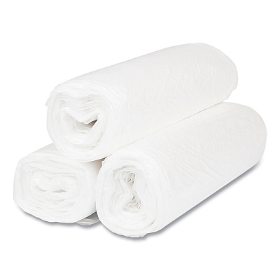 Inteplast Group High-Density Commercial Can Liners, 33 gal, 11 mic, 33" x 40", Clear, Interleaved Roll, 25 Bags/Roll, 20 Rolls/Carton (IBSS334011N)