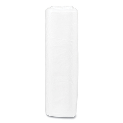 Inteplast Group High-Density Commercial Can Liners, 33 gal, 13 mic, 33" x 40", Clear, Interleaved Roll, 25 Bags/Roll, 20 Rolls/Carton (IBSS334013N)