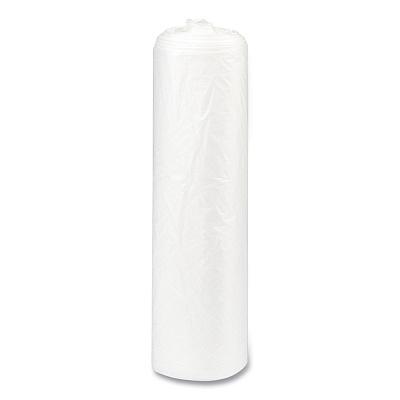 Inteplast Group High-Density Commercial Can Liners, 33 gal, 17 mic, 33" x 40", Clear, Interleaved Roll, 25 Bags/Roll, 10 Rolls/Carton (IBSS334017N)