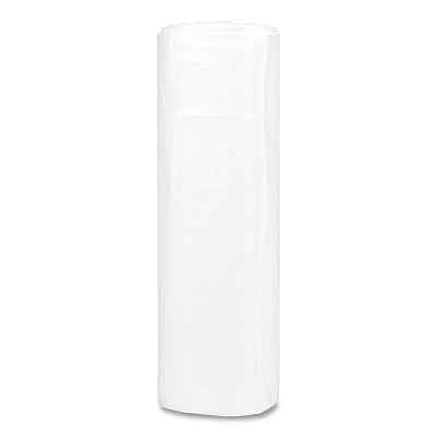 Inteplast Group High-Density Commercial Can Liners, 45 gal, 16 mic, 40" x 48", Clear, Interleaved Roll, 25 Bags/Roll, 10 Rolls/Carton (IBSS404816N)