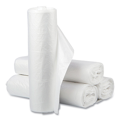 Inteplast Group High-Density Commercial Can Liner Value Pack, 60 gal, 12 mic, 38" x 58", Clear, Interleaved Roll, 25 Bags/Roll, 8 Rolls/CT (IBSVALH3860N14)