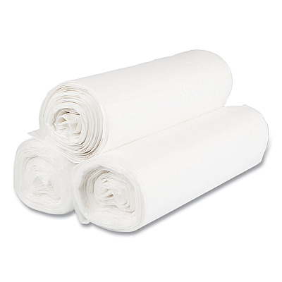 Inteplast Group High-Density Commercial Can Liner Value Pack, 60 gal, 14 mic, 38" x 58", Clear, Interleaved Roll, 25 Bags/Roll, 8 Rolls/CT (IBSVALH3860N16)