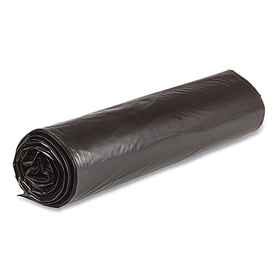 Inteplast Group High-Density Commercial Can Liner Value Pack, 45 gal, 19 mic, 40" x 46", Black, Interleaved Roll, 25 Bags/Roll, 6 Rolls/CT (IBSVALH4048K22)