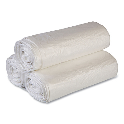 Inteplast Group High-Density Commercial Can Liner Value Pack, 60 gal, 14 mic, 43" x 46", Clear, Interleaved Roll, 25 Bags/Roll, 8 Rolls/CT (IBSVALH4348N16)