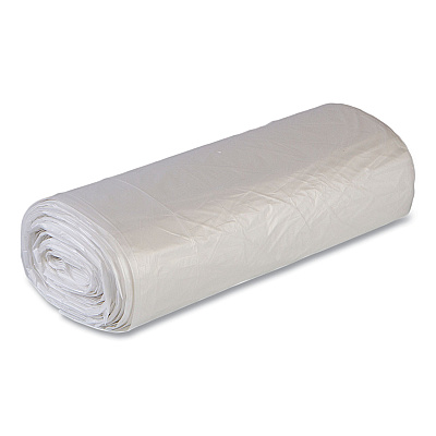 Inteplast Group High-Density Commercial Can Liner Value Pack, 60 gal, 14 mic, 43" x 46", Clear, Interleaved Roll, 25 Bags/Roll, 8 Rolls/CT (IBSVALH4348N16)