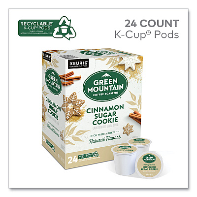 Green Mountain Coffee Roasters Roasters Roasters Cinnamon Sugar Cookie Coffee K-Cups, 24/Box (GMT5814)