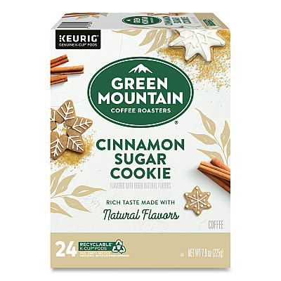 Green Mountain Coffee Roasters Roasters Roasters Cinnamon Sugar Cookie Coffee K-Cups, 24/Box (GMT5814)