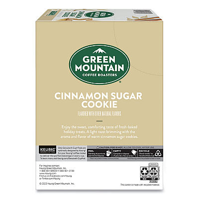 Green Mountain Coffee Roasters Roasters Roasters Cinnamon Sugar Cookie Coffee K-Cups, 24/Box (GMT5814)