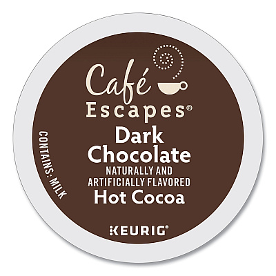 Cafe Escapes Dark Chocolate Hot Cocoa K-Cups, 24/Box, 4 Box/Carton (GMT6802CT)