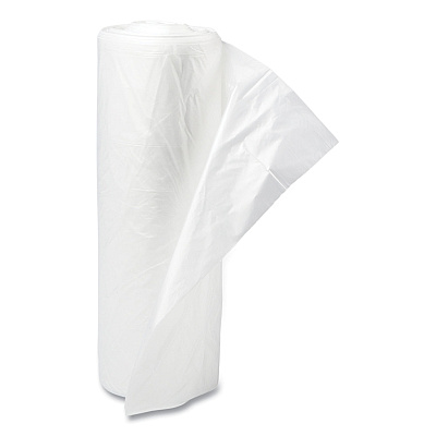 Inteplast Group Draw-Tuff Institutional Draw-Tape Can Liners, Drawstring, 12 gal, 28" x 24", White, 25 Bags/Roll, 12 Rolls/Carton (IBSDT12GALW)