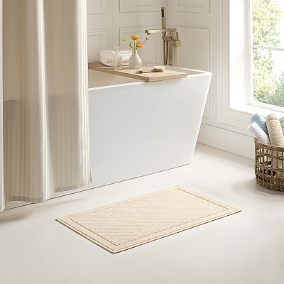 Cotton Bath Mat 17x24 Almond Milk, Case Of 4 (HH-BM-1724-BG)