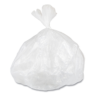 Inteplast Group Low-Density Commercial Can Liners, 16 gal, 0.5 mil, 24" x 32", White, Interleaved Roll, 50 Bags/Roll, 10 Rolls/Carton (IBSSL2432XHW)