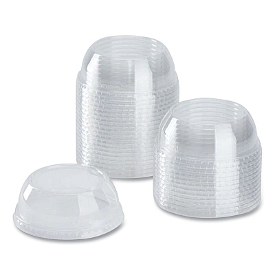 Karat PET Lids, Wide Opening Dome, Fits 12 oz to 24 oz Cold Cups, Clear, 1,000/Carton (KRTCKDL626WH)