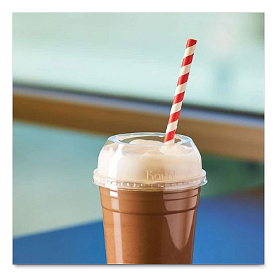 Karat PET Lids, Wide Opening Dome, Fits 12 oz to 24 oz Cold Cups, Clear, 1,000/Carton (KRTCKDL626WH)