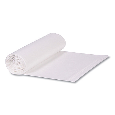 Boardwalk Low-Density Waste Can Liners, 23 gal, 0.9 mil, 28" x 45", Clear, Perforated Roll, 25 Bags/Roll, 8 Rolls/Carton (BWK2845SJC)