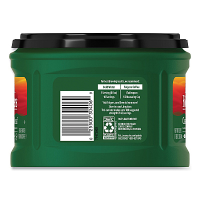 Folgers Coffee, Classic Roast Decaffeinated, Ground, 19.2 oz Can (FOL00374EA)