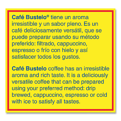 Cafe Bustelo Coffee, Espresso, 2oz Fraction Pack, 30/Carton (FOL01014)