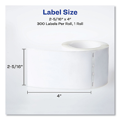 Avery Multipurpose Thermal Labels, 4 x 2.94, 300/Roll, 1 Roll/Box (AVE4190)