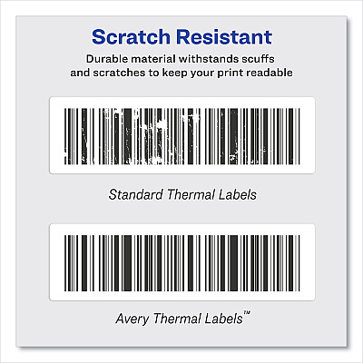 Avery Multipurpose Thermal Labels, 3.5 x 1.3, White, 350/Roll, 2 Rolls/Box (AVE4183)