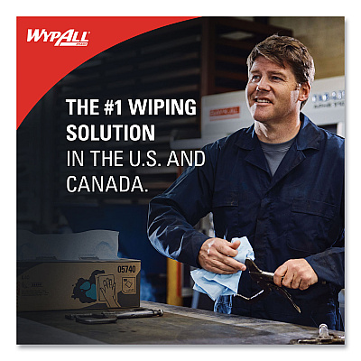 WypAll L40 Towels, POP-UP Box, 9.8 x 16.4, Blue, 100/Box, 9 Boxes/Carton (KCC05740)