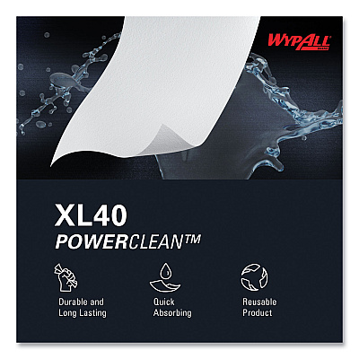 WypAll L40 Towels, POP-UP Box, 9.8 x 16.4, Blue, 100/Box, 9 Boxes/Carton (KCC05740)
