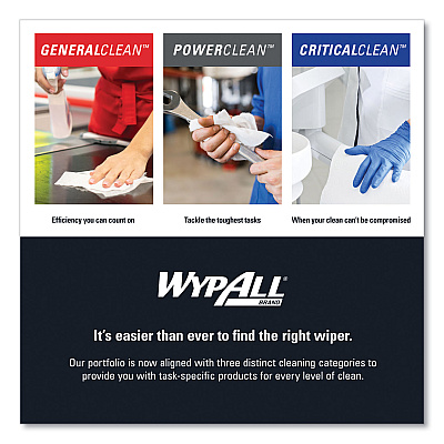 WypAll Power Clean Wipers for Solvents WetTask Customizable Wet Wiping System, Wipers Only, 9 x 15, White, 275/Roll, 2 Rolls/Carton (KCC06006)