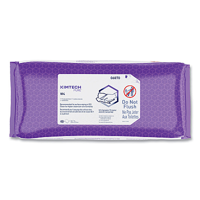 Kimtech W4 PreSat Alcohol Wipers, 70% IPA, 1-Ply, 9 x 11, White, 40/Pack, 10 Packs/Carton (KCC06070)
