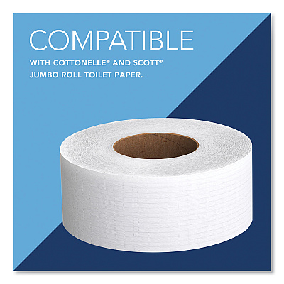 Kimberly-Clark JRT Jr. Escort Jumbo Roll Bath Tissue Dispenser, 16 x 5.75 x 13.88, Pearl White (KCC09508)