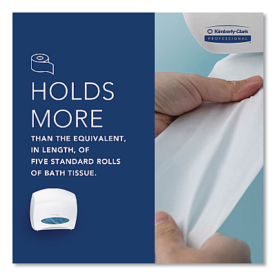 Kimberly-Clark JRT Jr. Escort Jumbo Roll Bath Tissue Dispenser, 16 x 5.75 x 13.88, Pearl White (KCC09508)