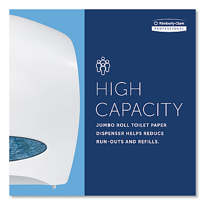 Kimberly-Clark JRT Jr. Escort Jumbo Roll Bath Tissue Dispenser, 16 x 5.75 x 13.88, Pearl White (KCC09508)