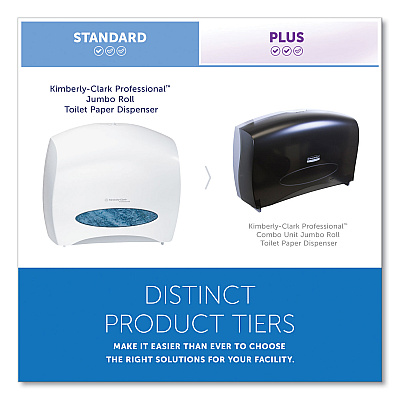 Kimberly-Clark JRT Jr. Escort Jumbo Roll Bath Tissue Dispenser, 16 x 5.75 x 13.88, Pearl White (KCC09508)