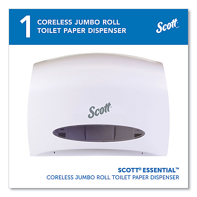 Scott Essential Coreless Jumbo Roll Tissue Dispenser, 14.25 x 6 x 9.75, White (KCC09603)