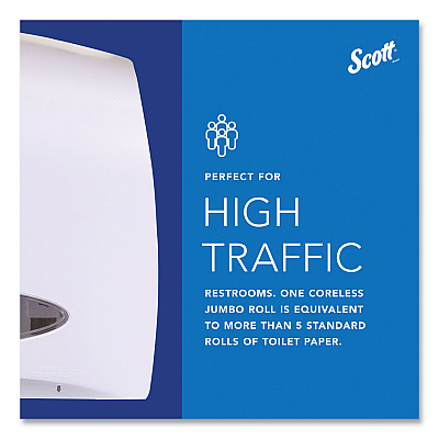 Scott Essential Coreless Jumbo Roll Tissue Dispenser, 14.25 x 6 x 9.75, White (KCC09603)